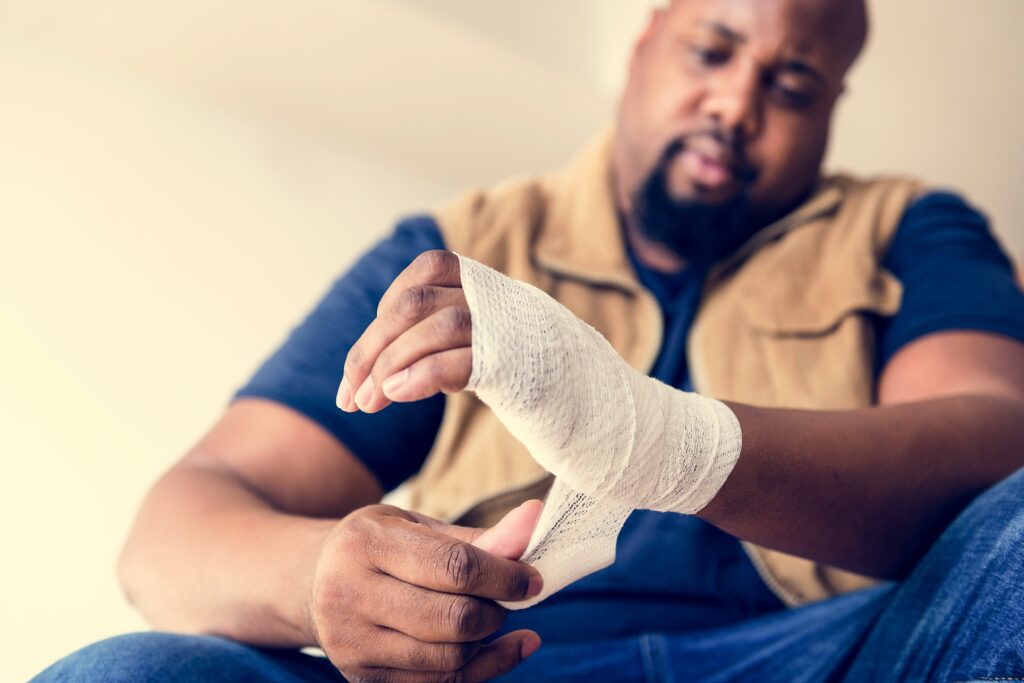 Image of a person with an injury for disability benefits lawyer Albuquerque